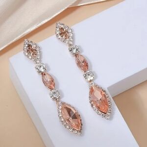 ♥️ B 5 / $20 Rose Gold Crystal Drop Earrings